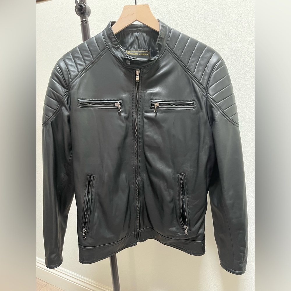 Authentic Italian Leather Men’s Biker Jacket